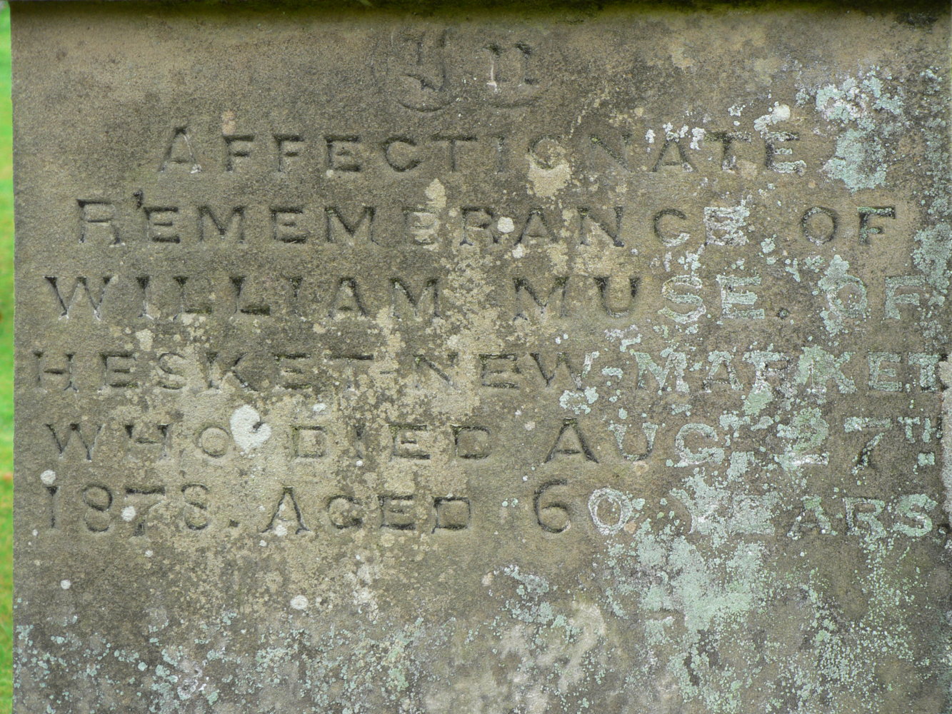 Muse family grave Caldbeck 3.JPG