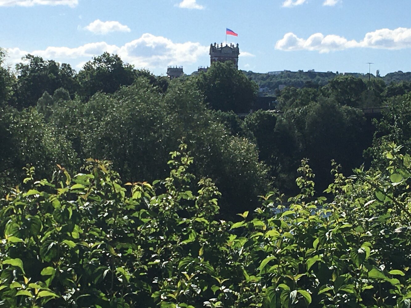 St Matthias Abbey from Bus Door 31 May.JPG