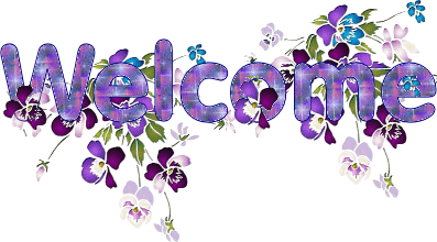 welcome lilac flowers glitter animated.gif