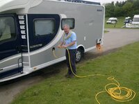 Peter H fills up and then prepares for tonight's quiz.jpg