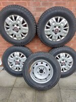 4 as new michelin crossclimate camping 225-70-R15 on rims with very good spare