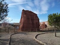 Teruel with disused railway line.