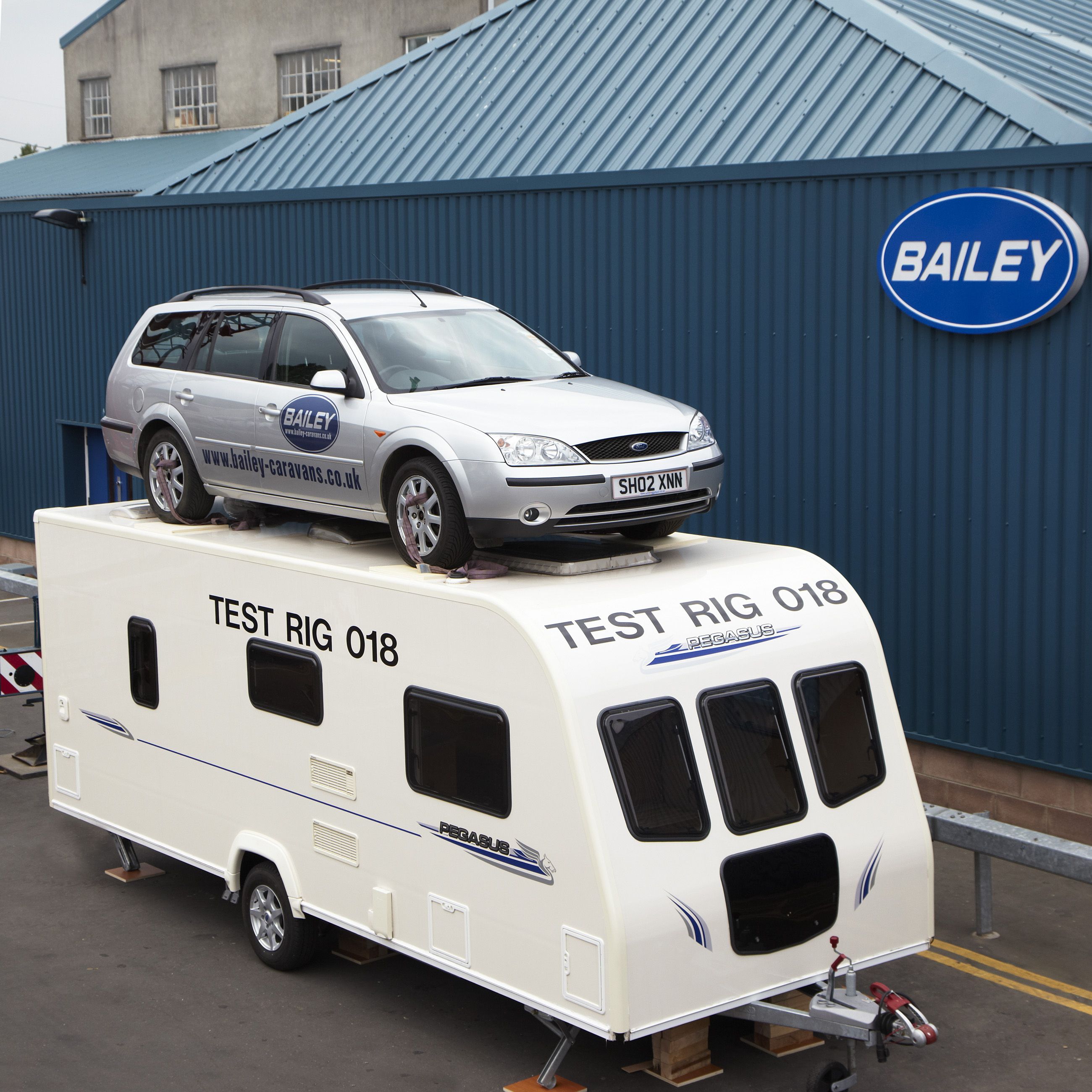 Image result for bailey caravan with car on roof