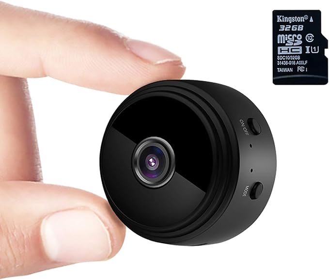 MINI Camera, 1080P HD 32G Wireless Home Security Surveillance Spy Cameras with Night Vision, Motion Detection, Wifi Hidden Camera Comes with a 32G SD card