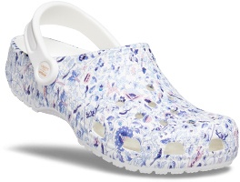 Baby blue/baby pink/White floral Classic Clog.