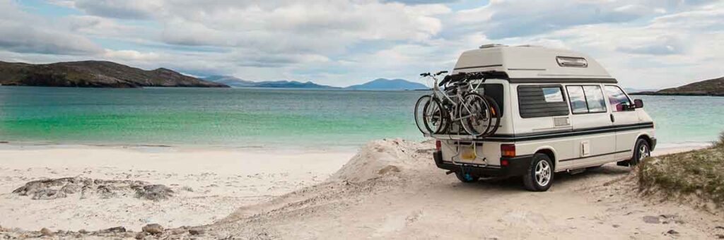 Motorhome Wild Camping on the beach. 